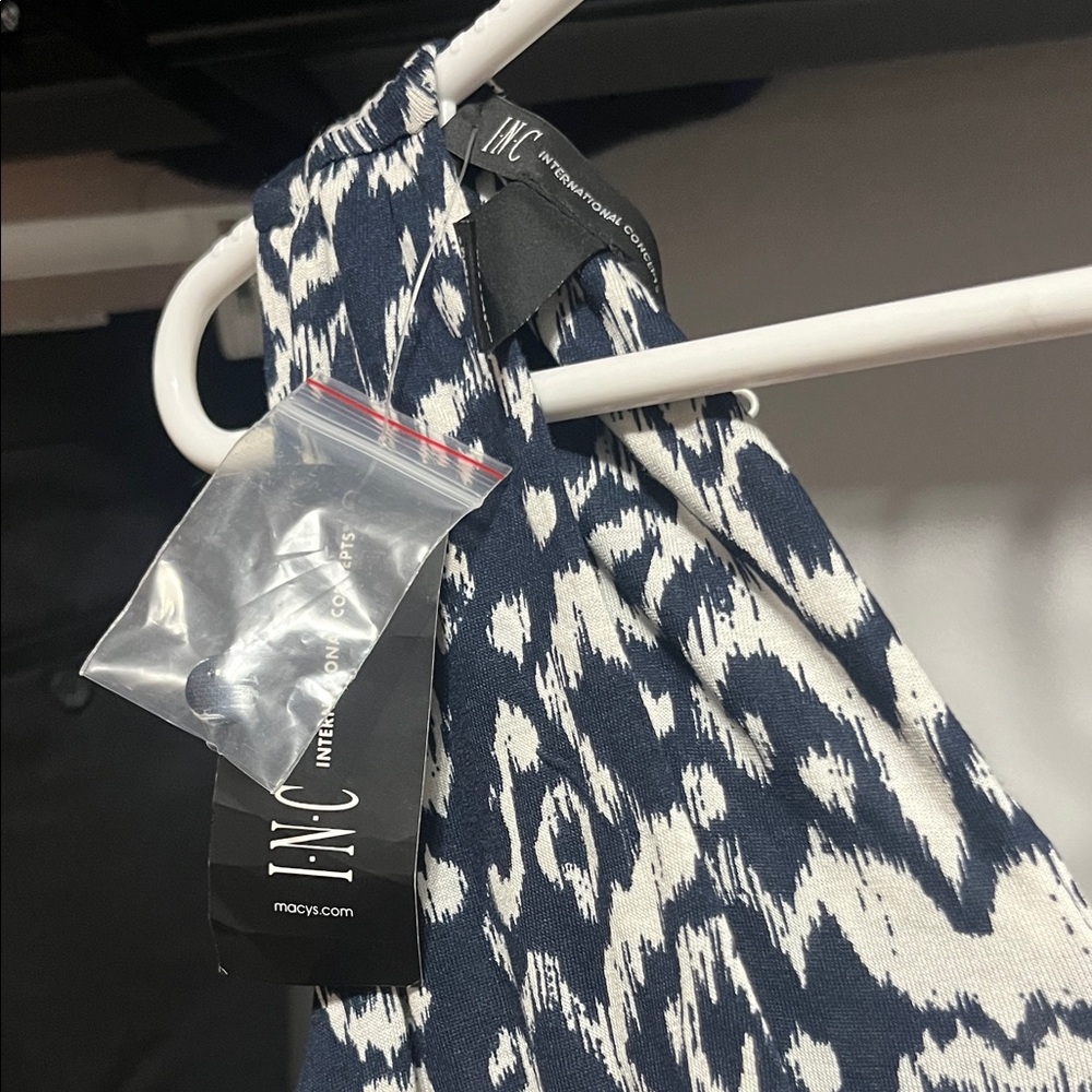 INC International Concepts Black and White Maxi Dress - Picture 3 of 8
